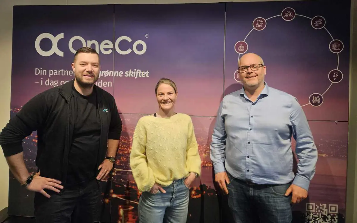 David Severinsen (Dive In Carwash), Linda Jamtveit og Øystein Stole (OneCo). Foto: Dive In.