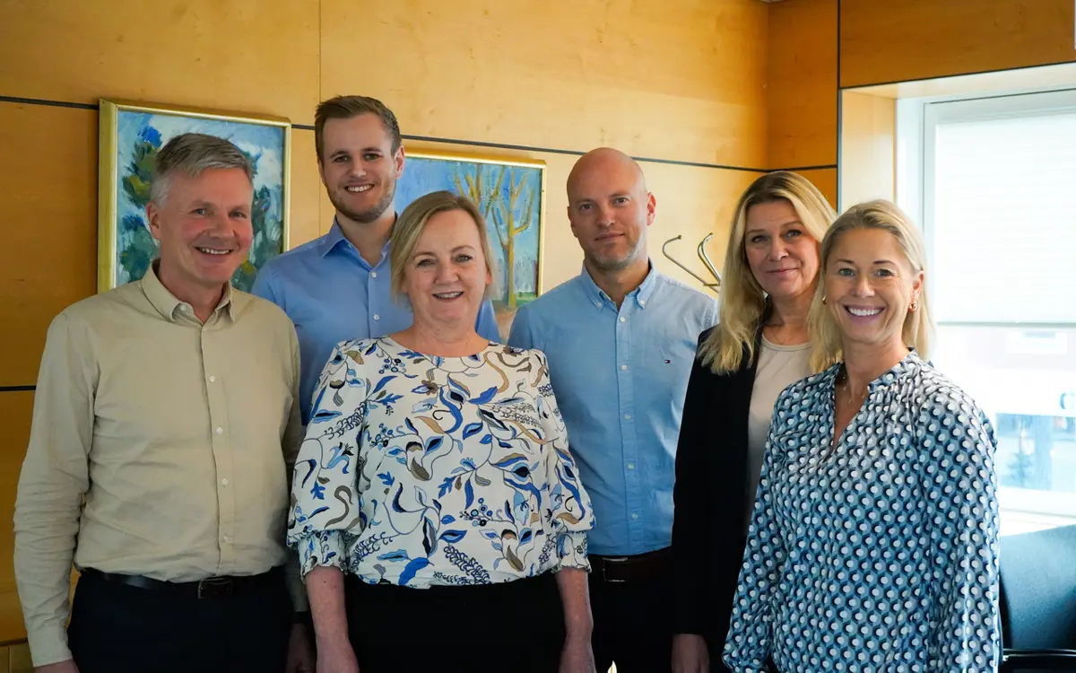 F.v: Oddbjørn Ånesen, Leif Erik Birkeland, Anne Kari Kollevoll, Martin Aanesland, May-Britt Sauro og Elisabeth Slettedal.