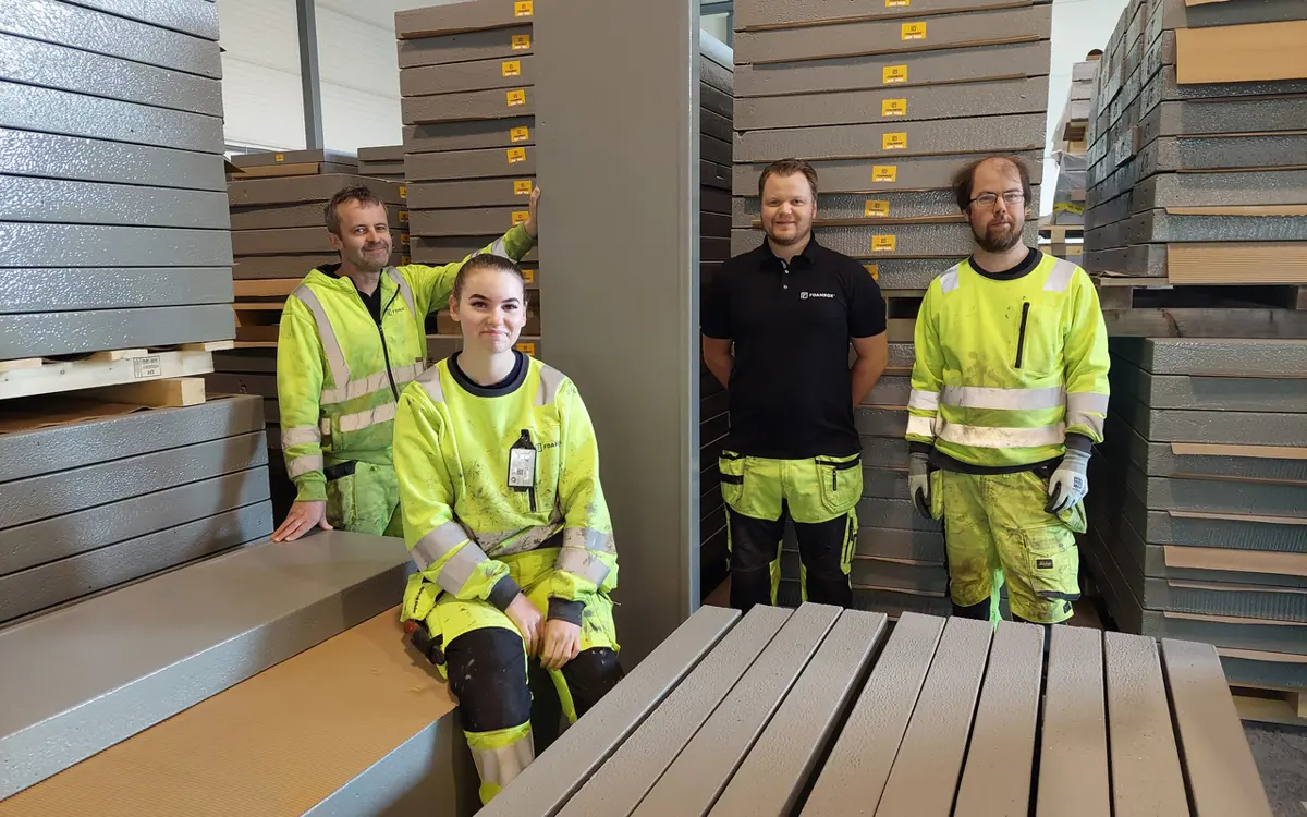 Gjengen i produksjonen har stått på og produsert enorme mengder med miljøvennlige byggematerialer til tunnel- og anleggsbransjen.