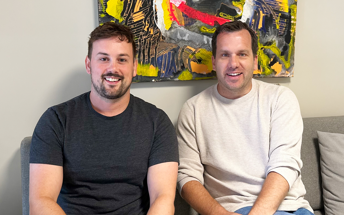 Michael Befus og Jack Akersveen Hobbs i SKAG3RAK Arkitekter. (Foto: Privat)