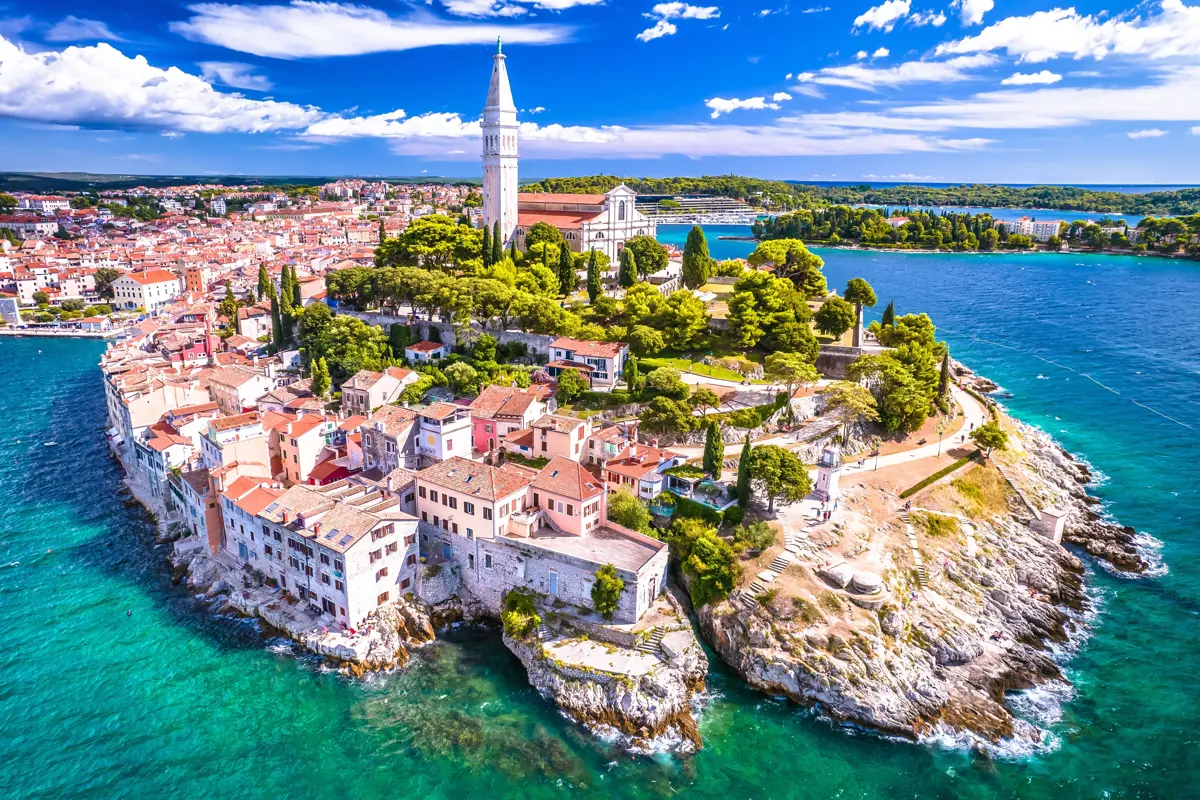 Gamlebyen i Rovinj, Kroatia. Foto/montasje: Berg-Hansen Agder.