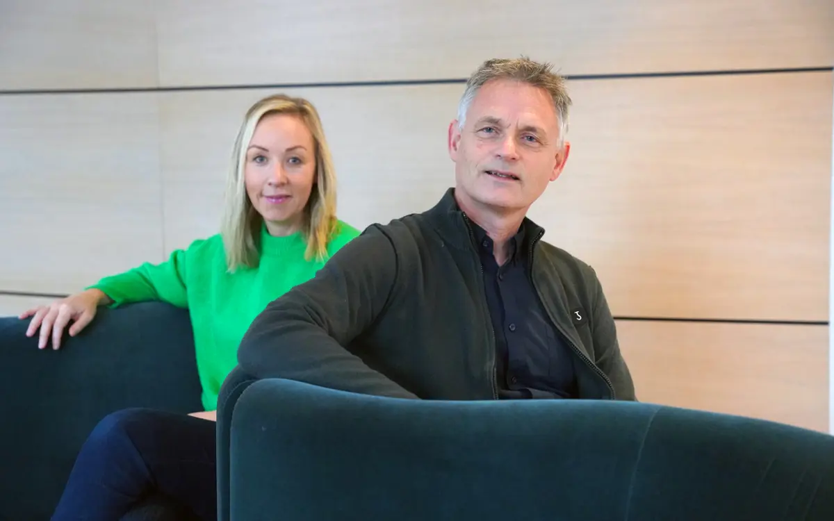 Leder for strategi- og utvikling, Ingrid Michalsen og administrerende direktør Trond Backer i Næringsforeningen. 