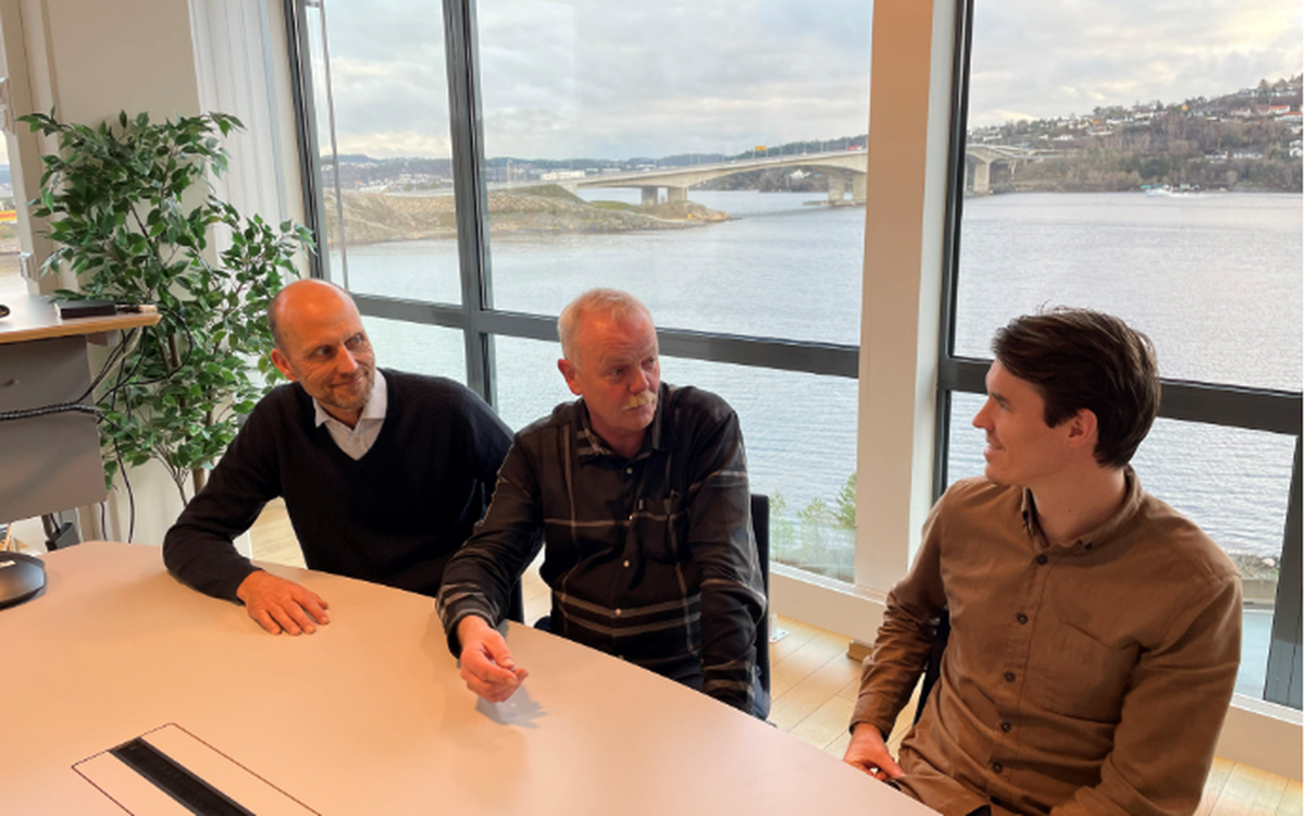 Produktsjef Geir Arne Johansen, Teknisk direktør Rune Holmer og Prosessingeniør Christer Haugland. 