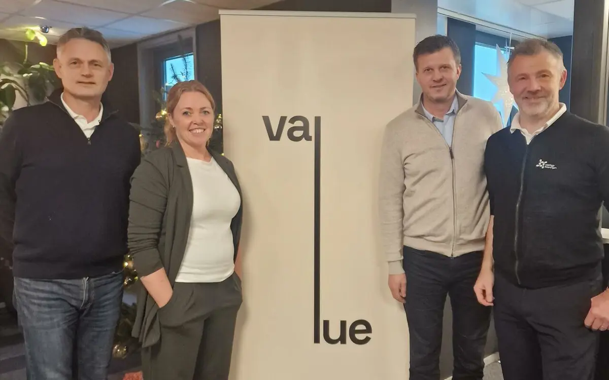 Fv: Adm.dir. i Næringsforeningen Trond Backer, daglig leder i Value Kristiansand, Silje Dyrhol, salgs- og markedsansvarlig Dag Manneråk og Odd-Arild Skonhoft, markedsleder i Næringsforeningen.