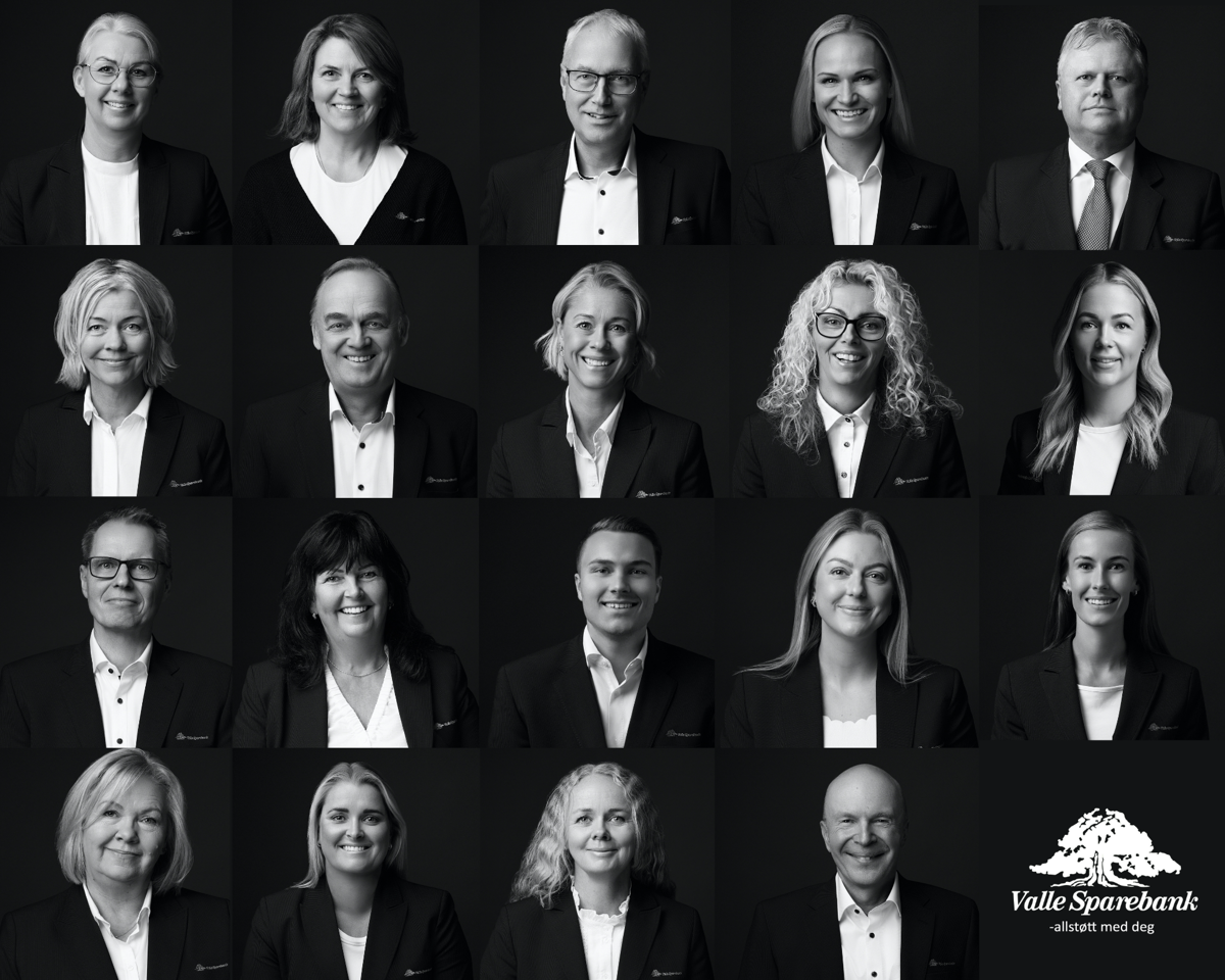 Ansatte i Valle Sparebank som nå samarbeider med Boligmegleren.