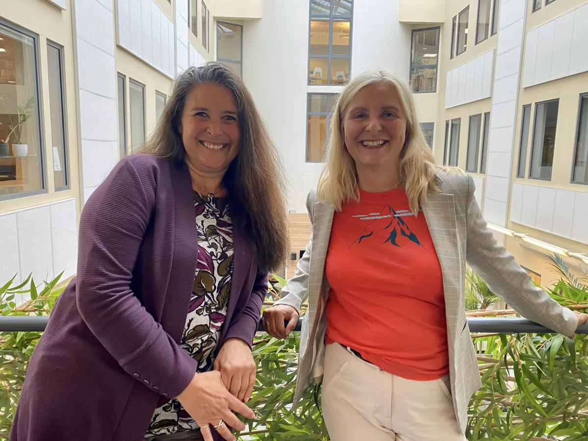 Prosjektleder Patricia<br />
Hartmann og prosjektrådgiver Ann O. Jørgensen er svært fornøyde med å ha kommet med i statsbudsjettet. 