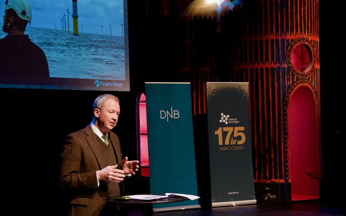 – Politiske beslutninger de neste 3 til 5 årene vil avgjøre om Norge fortsatt vil være en viktig europeisk energinasjon, sier Idar Kreuzer, administrerende direktør i Finans Norge. Foto: GCE NODE