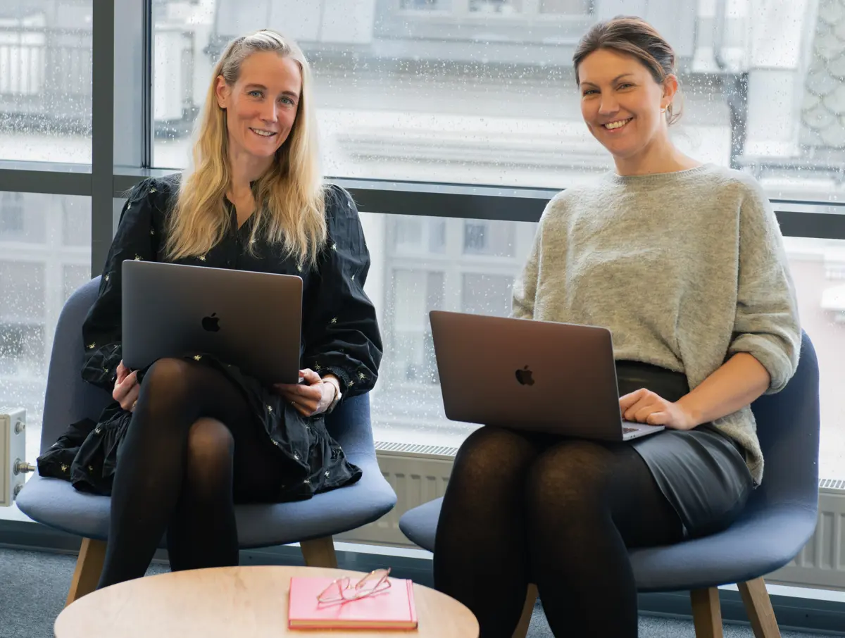 Leder satsing på brukertesting: Aptums Ina Emilie Winnæss-Bergmann (t.v) og Marit Aurebekk