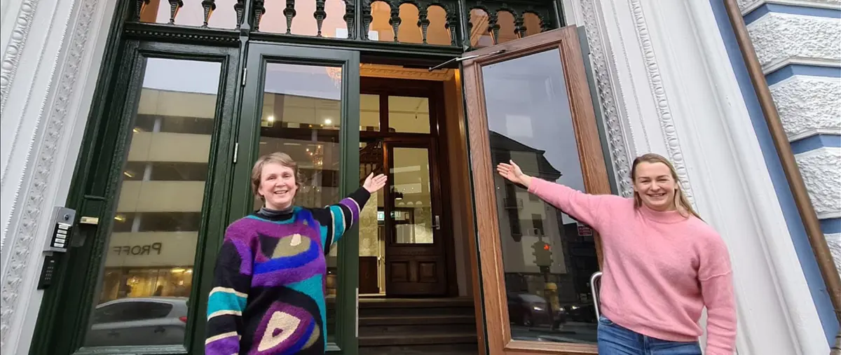 Solveig Nilsen, fra Bærekraftsenteret og Anne Line Gangså Tørresen i Kristiansand kommune