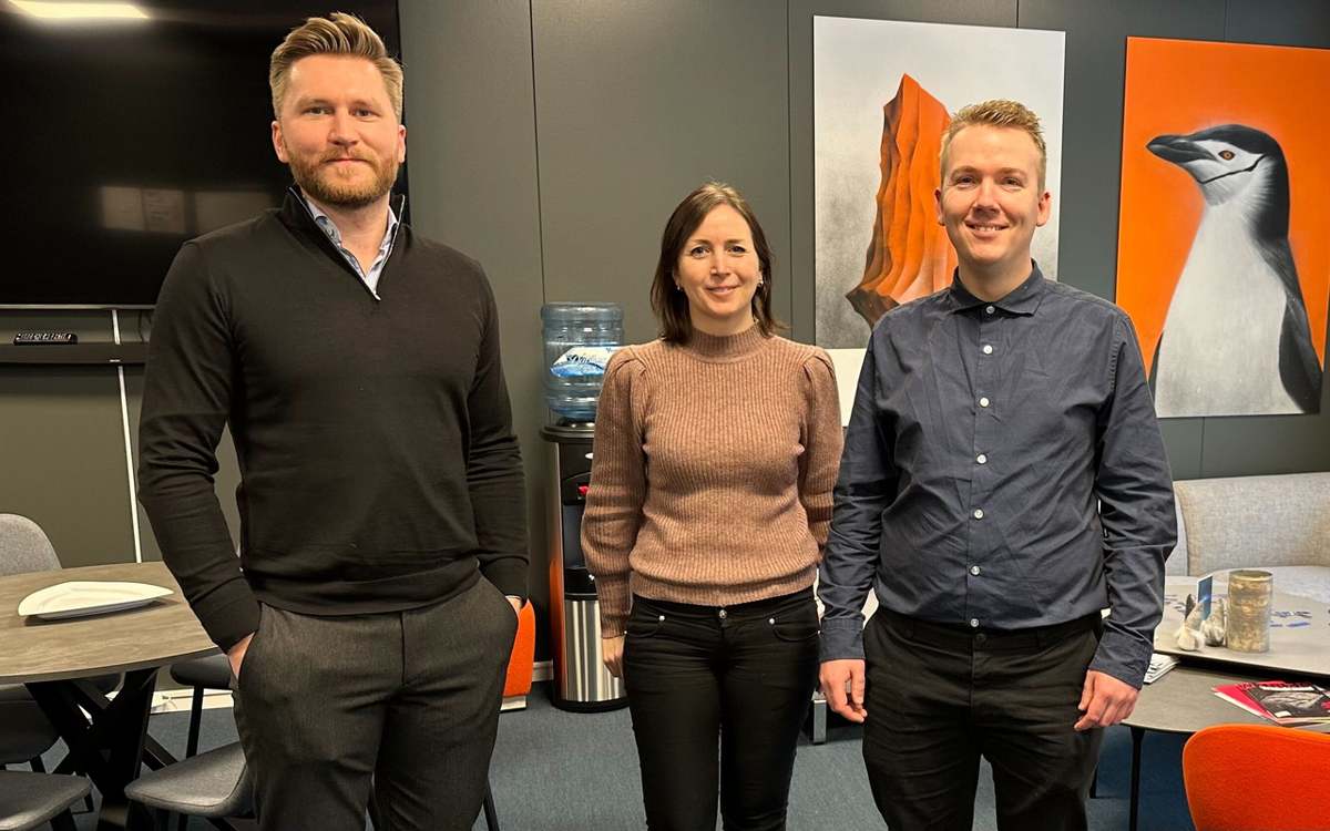 F.v. Mattis Natvig Segerberg, Miriam Skaar Stormark og Espen Cederberg