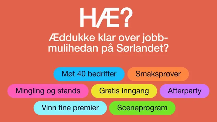 HÆ? på Youngstorget –Finn din neste jobb på Sørlandet (deltagerpåmelding)