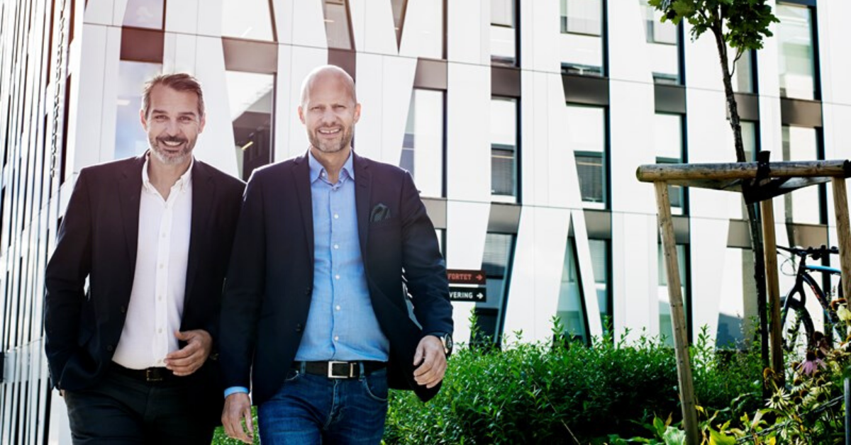 Salgsdirektør Kristian Renaas (t.v.) og daglig leder Christian Pritchard i Nortel 