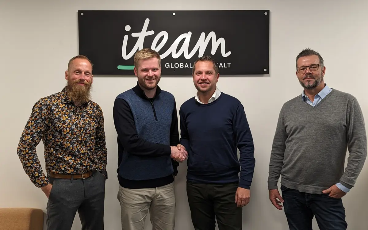 Fv: Robin Jensen (Level Personal), Jon Bermann (Iteam), Tor Inge Nilsen (Iteam) og Espen Grande (Level Personal) 