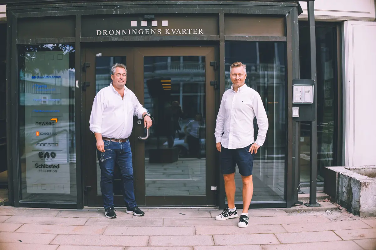 F.v.: Styreleder og partner Per Kristofer Wahlstedt, og Jørgen Hestås, byråleder og partner i Aptum.