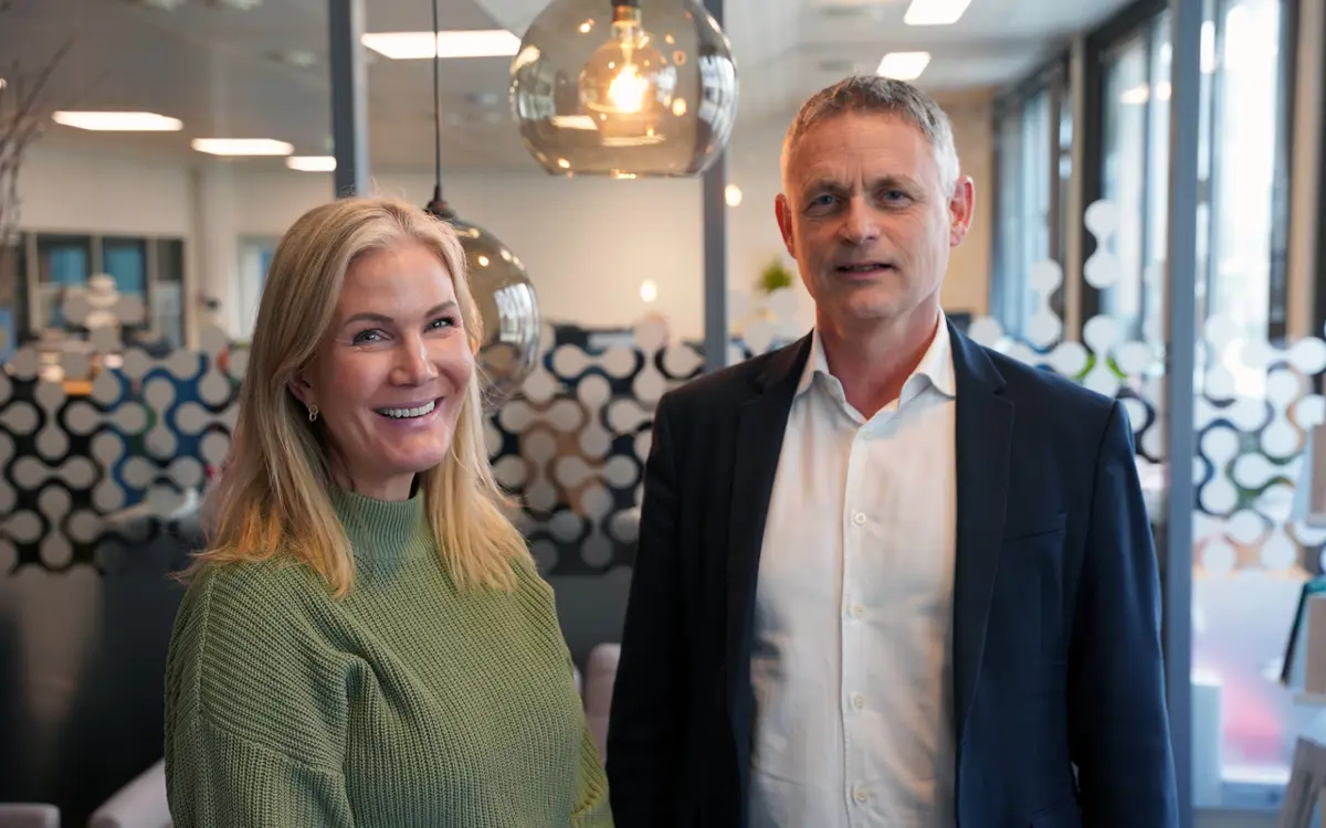 Medlemsansvarlig Ingrid S. Høibo og administrerende direktør, Trond M. Backer i Næringsforeningen i Kristiansandsregionen.