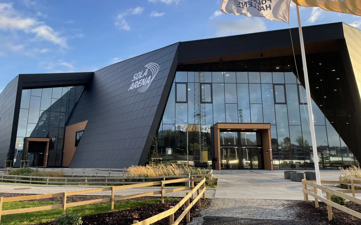 Norges første velodrom, Sola Arena. Foto: Arkitektkontoret Trollvegg 