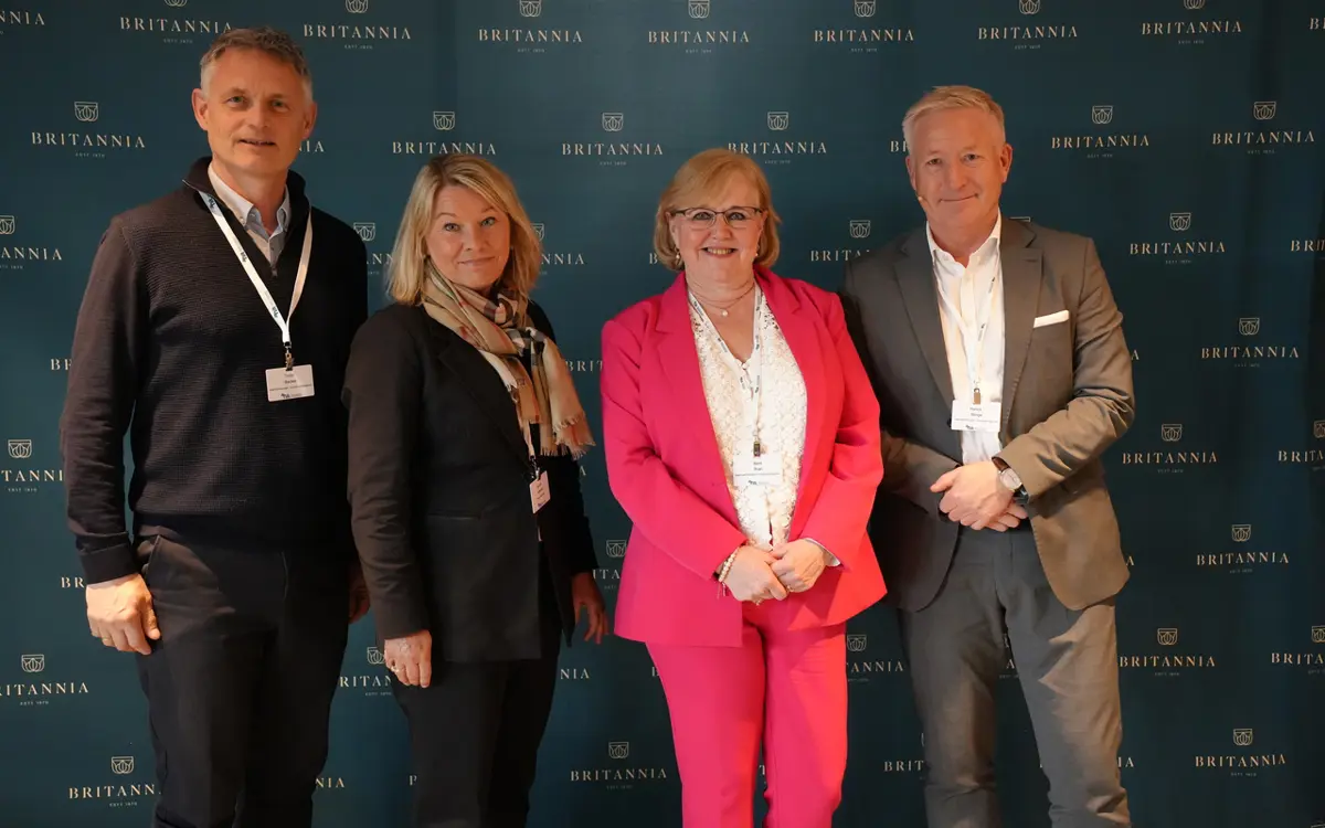 Danner ny landsdekkende næringsorganisasjon. Interimstyret for Næringsforeningene i Norge utgjøres av f.v. Trond M. Backer (Kristiansandsregionen), Monica Mæland (Bergensregionen), Berit Rian (Trondheimsregionen) og Harald Minge (Stavangerregionen). Foto: Kenneth Stoltz / NiT
