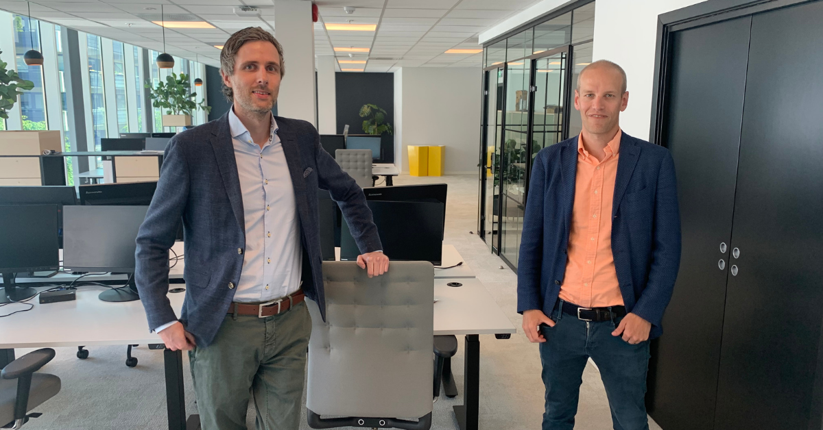 Til venstre Morten Abrahamsen, som flytter hjem for å være med å bygge den nye satsingen til EY på Sørlandet. Til høyre Espen Fyllingen, som er leder for Kristiansandkontoret.