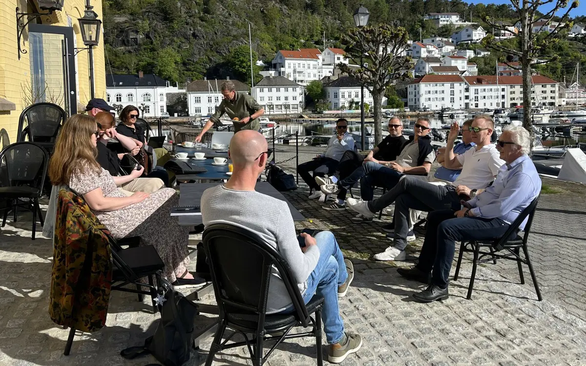 Samling i Risør og Tvedestrand: Næringsalliansen i Agder består av representanter fra 11 næringsforeninger /-næringshager i fylket. (Foto: Line Larsen, Pågang Næringshage)