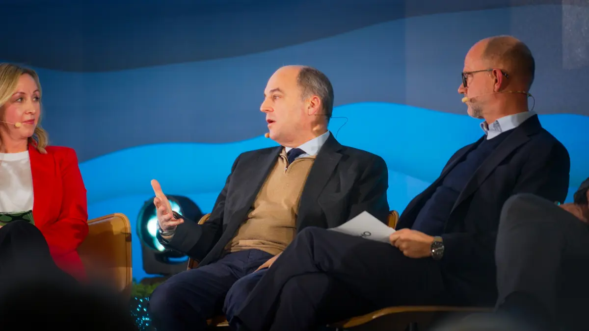 Tidligere forsvarsminister Ben Wallace på Agderkonferansen tirsdag. Foto: South Coast Creative.