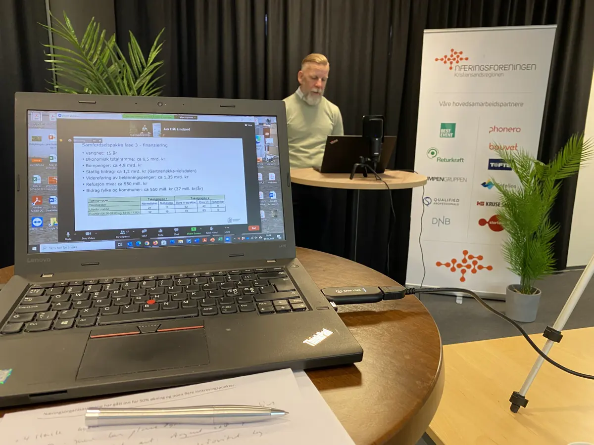 Jan Erik Lindjord i Kristiansand kommune redegjorde for arbeidet med Kristiansand kommunes arealplan.