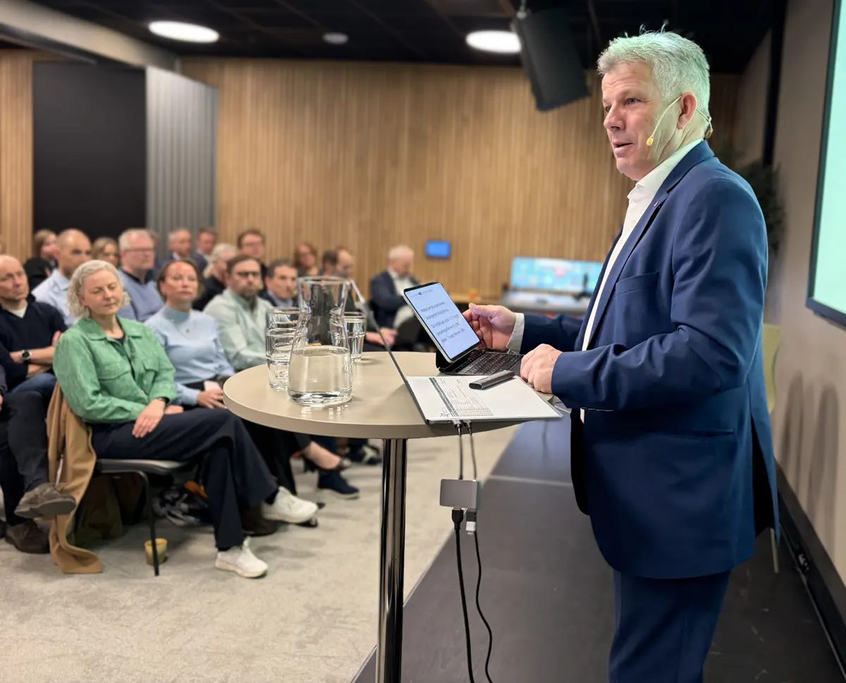 Kommunal- og distriktsminister Bjørnar Skjæran. Foto: Liv Eva Kirkesæther/Næringsforeningen i Kristiansandsregionen 