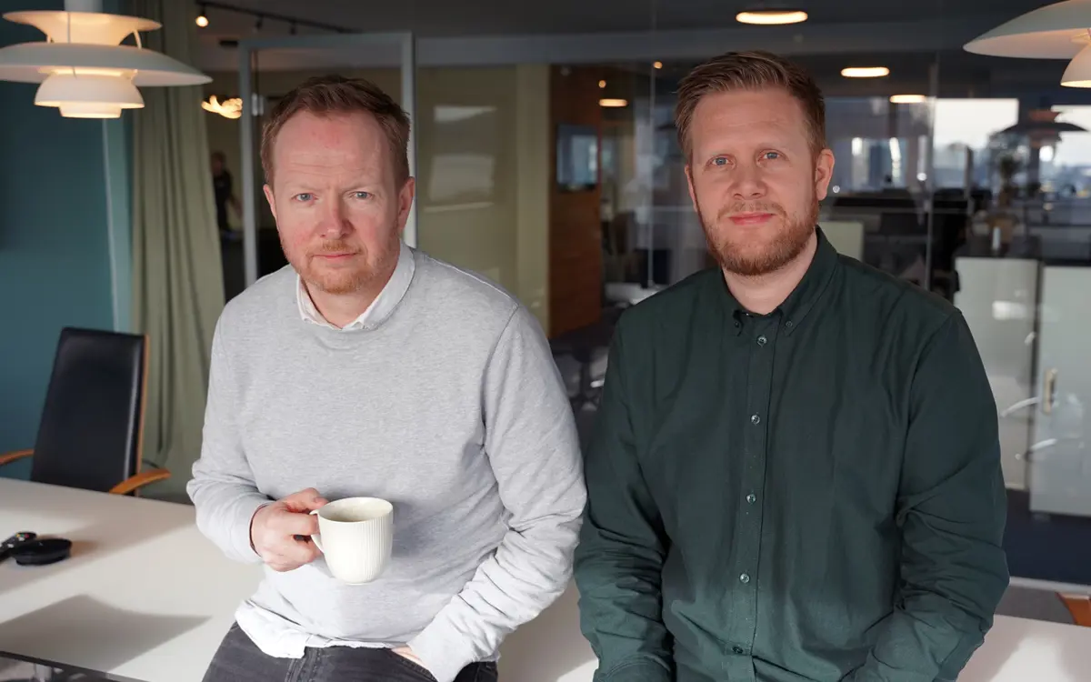 Fra venstre: Espen Bjaarstad, daglig leder i Netlab og Håvard Fronth Sandsdalen, senior prosjektleder. (Foto: Håkon A. Repstad)