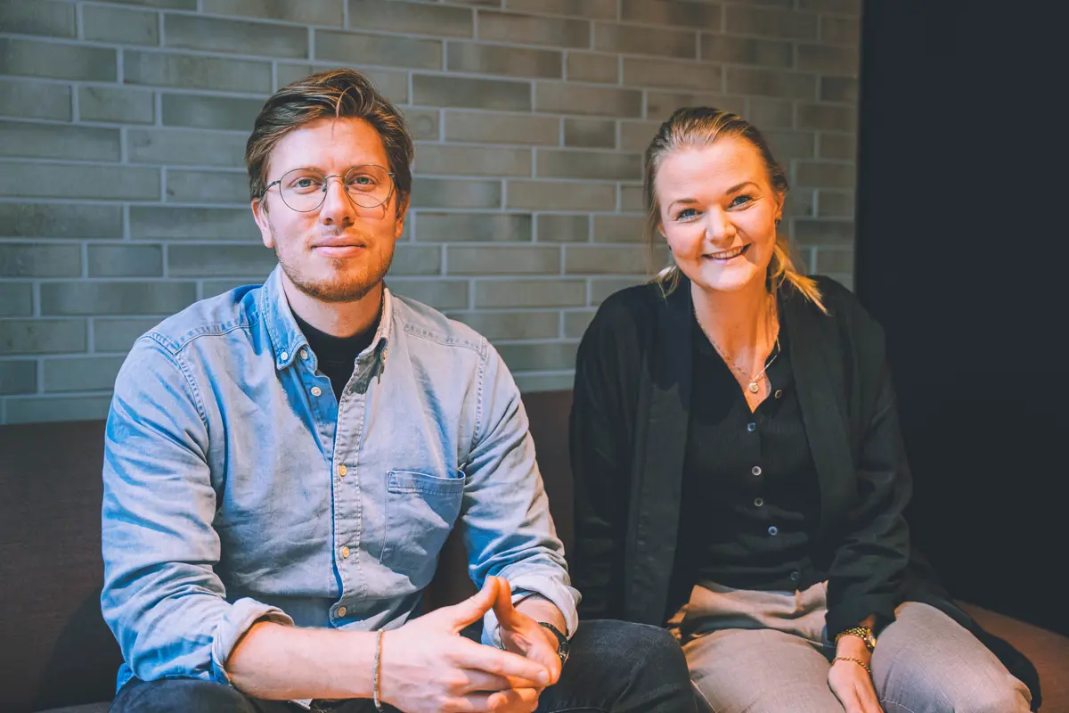 Kommunikasjonsrådgiver i Næringsforeningen, Henrik Kyte Assmann og prosjektleder for Flere i arbeid, Helena Frustøl Andås.