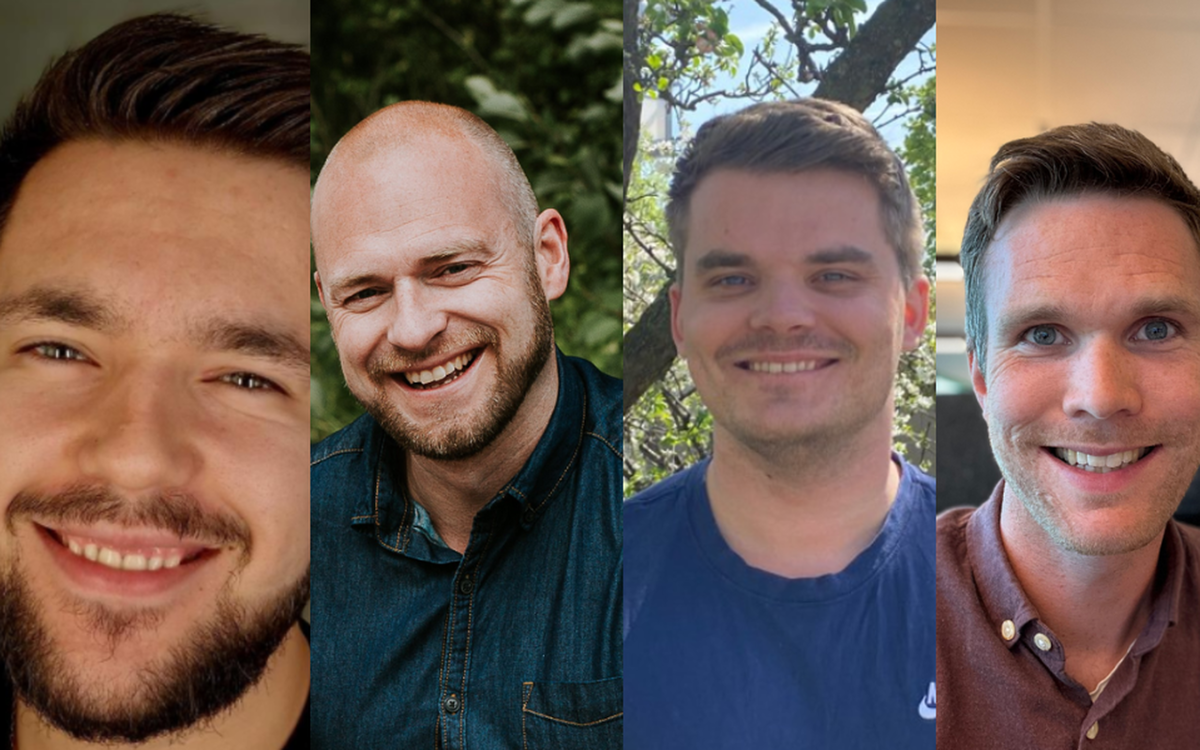 Fv: Abdel Hodzalari, Oddmar Lid, Alvar Kleppa og Torbjørn Glimsdal