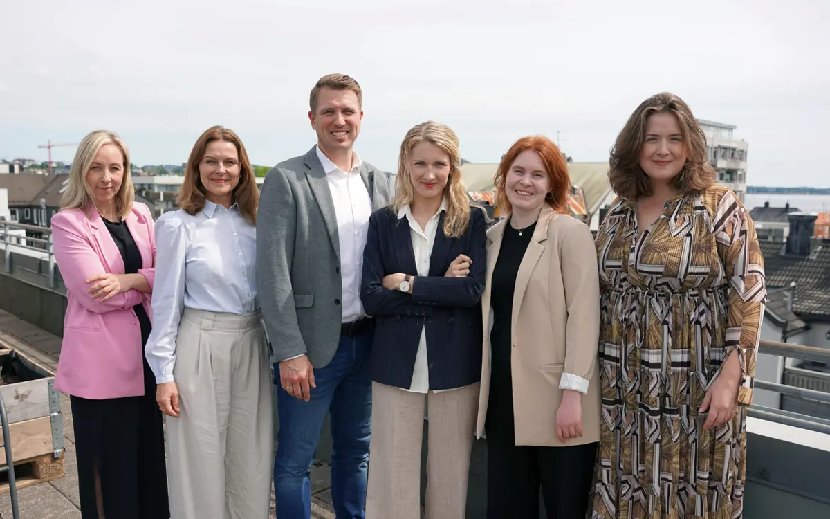 Ingrid Michalsen (Næringsforeningen/Næringsalliansen), regionleder Marianne Rodvelt, prosjektleder i Kristiansand Henrik Johannessen, prosjektleder i Lindenses/Lister, Aase Camilla Løkling, Tina McDougall (Næringsalliansen) og konstituert administrerende direktør i UNGC Norge, Oda Bjerkan.
