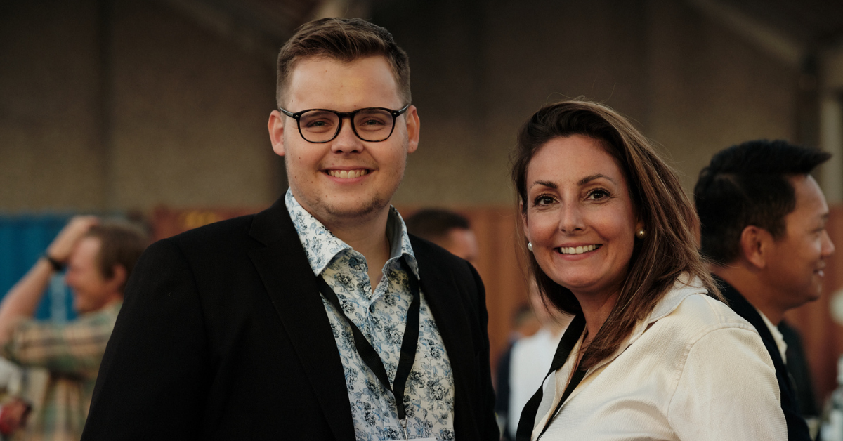 Fra årets Havnefest: Fredrik Opheim, Uveil og Jeanette Lotfi, JL Interior Styling. Foto: Marcel Tiedje.