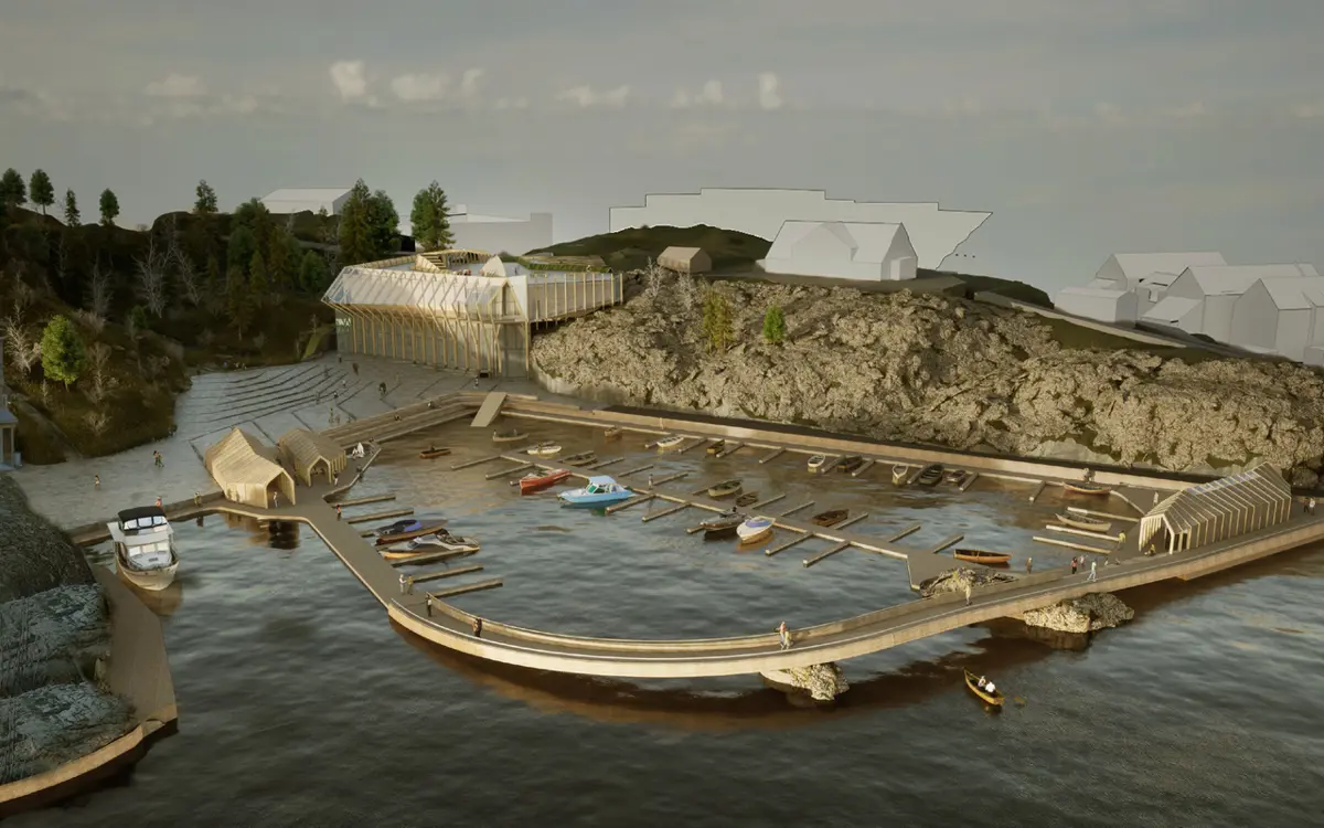 Nytt kulturhistorisk museum i Nodeviga. Bildeillustrasjon: Helen & Hard.
